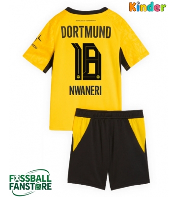 Borussia Dortmund Ethan Nwaneri #18 Replik Heimtrikot Kinder 2026-27 Kurzarm (+ Kurze Hosen)